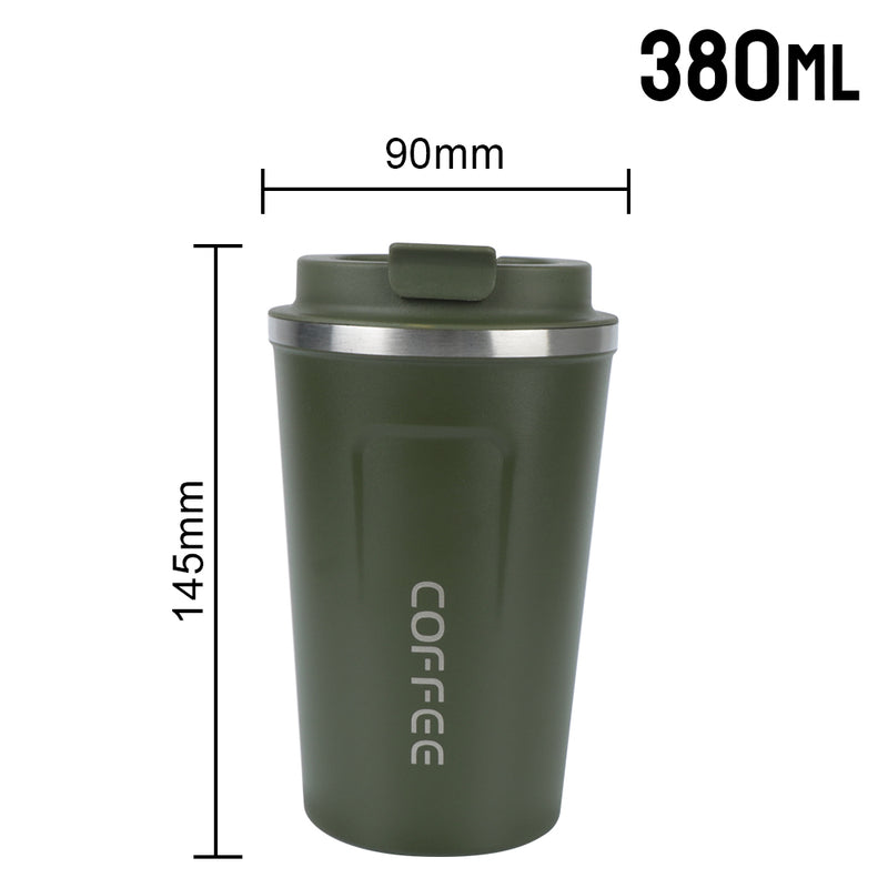 Caneca térmica 380/510ML à Prova de Vazamentos Copo Térmico de Viagem aço inoxidável duplo