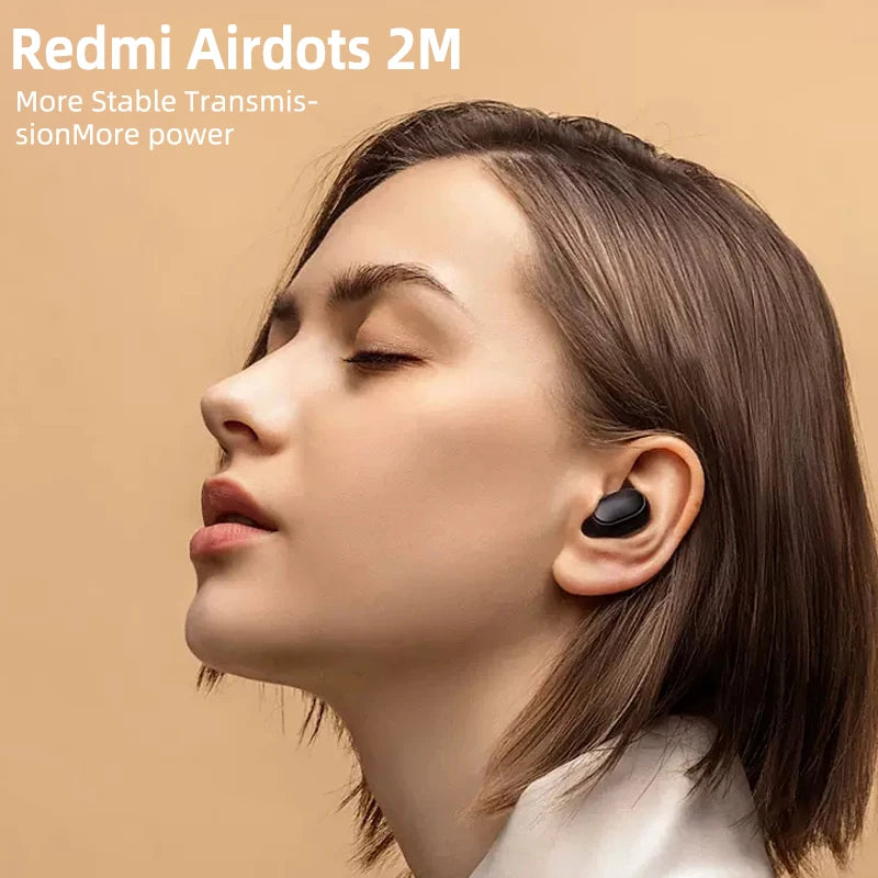 Fones de Ouvido Xiaomi Redmi Airdots 2 Sem Fio Bluetooth com Microfone