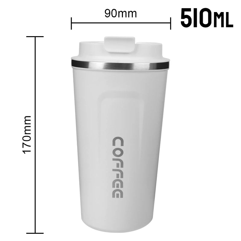 Caneca térmica 380/510ML à Prova de Vazamentos Copo Térmico de Viagem aço inoxidável duplo