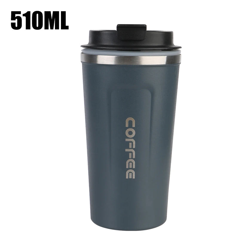 Caneca térmica 380/510ML à Prova de Vazamentos Copo Térmico de Viagem aço inoxidável duplo