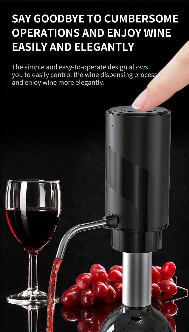 Distribuidor de Aerador de Vinho Elétrico Recarregável Automático de um Toque