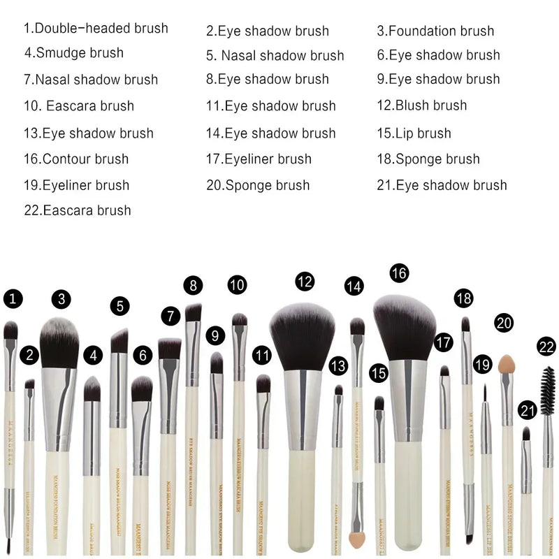 Conjunto de pincéis de maquiagem profissional
