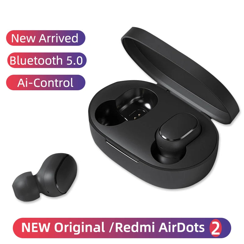 Fones de Ouvido Xiaomi Redmi Airdots 2 Sem Fio Bluetooth com Microfone