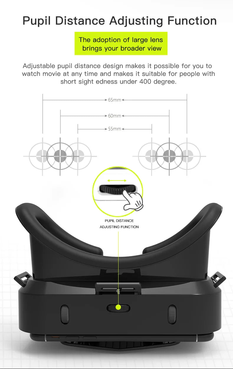 Óculos Virtual 3D para Jogos e Vídeos Realidade Virtual