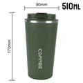 Caneca térmica 380/510ML à Prova de Vazamentos Copo Térmico de Viagem aço inoxidável duplo