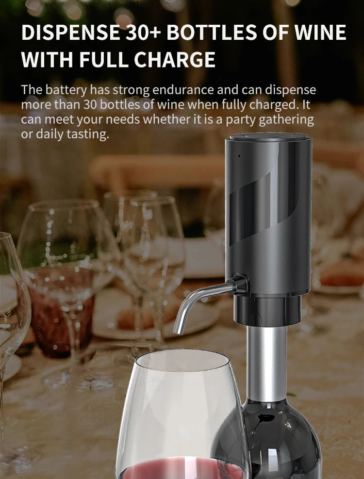Distribuidor de Aerador de Vinho Elétrico Recarregável Automático de um Toque