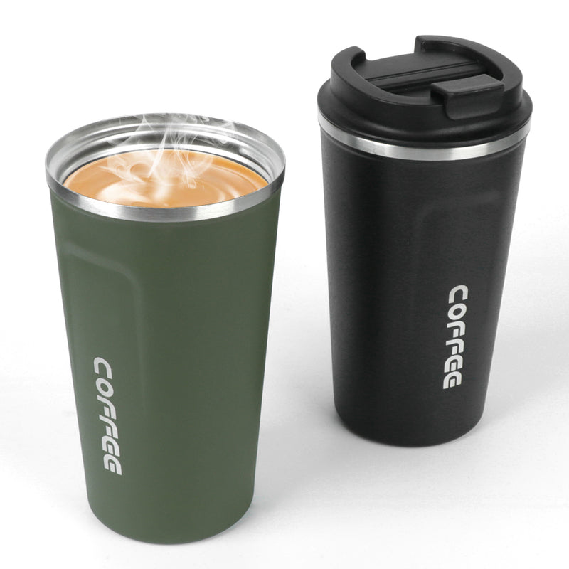 Caneca térmica 380/510ML à Prova de Vazamentos Copo Térmico de Viagem aço inoxidável duplo