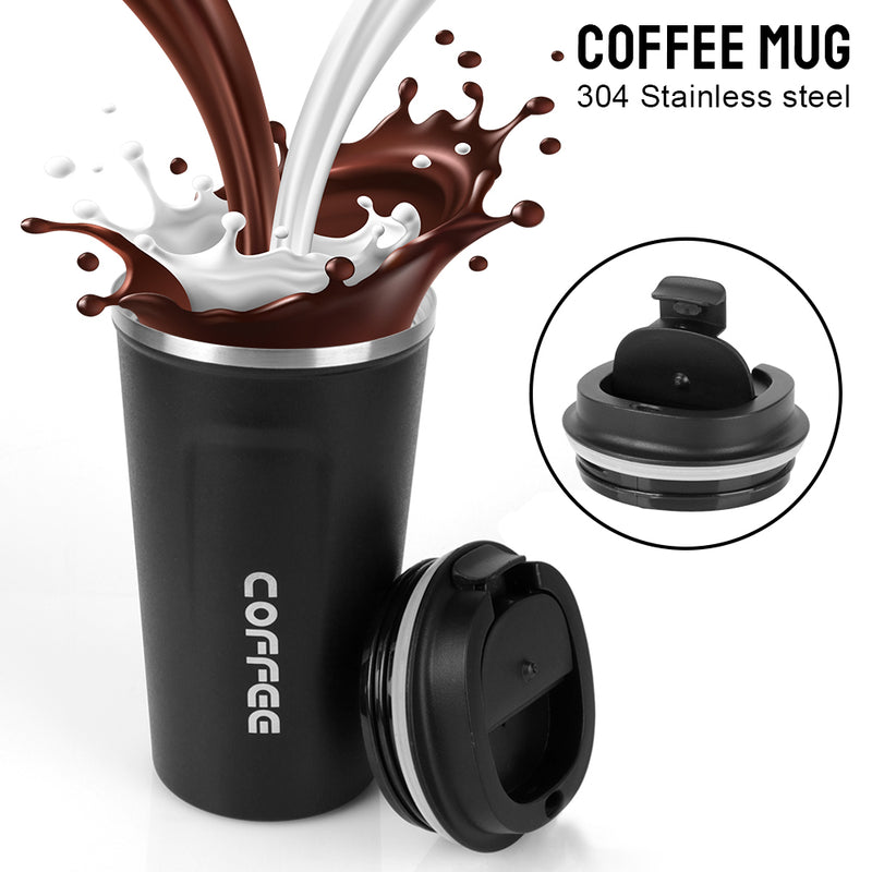 Caneca térmica 380/510ML à Prova de Vazamentos Copo Térmico de Viagem aço inoxidável duplo