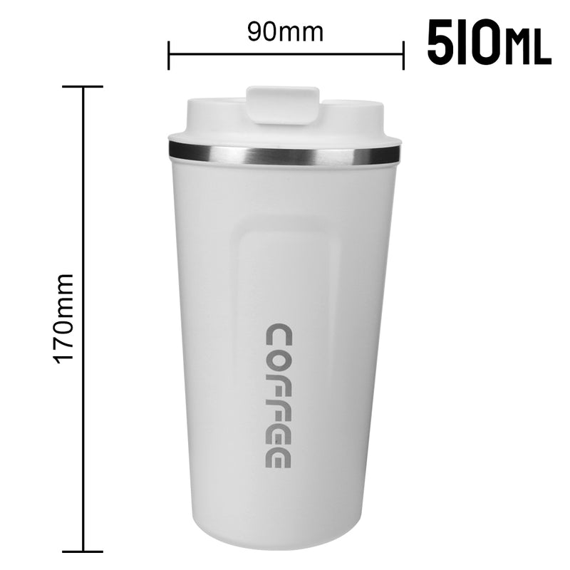 Caneca térmica 380/510ML à Prova de Vazamentos Copo Térmico de Viagem aço inoxidável duplo