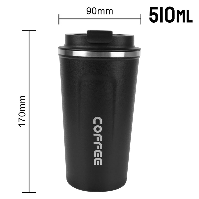 Caneca térmica 380/510ML à Prova de Vazamentos Copo Térmico de Viagem aço inoxidável duplo