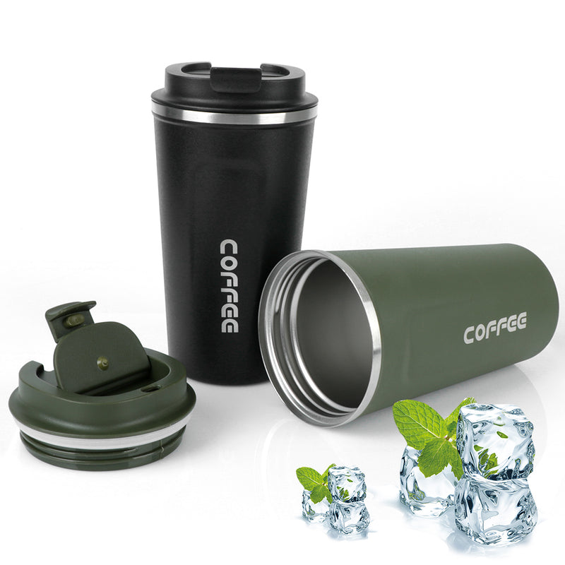 Caneca térmica 380/510ML à Prova de Vazamentos Copo Térmico de Viagem aço inoxidável duplo